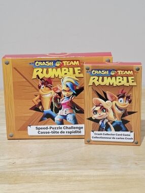 *4 for $30* Crash Team Rumble Kids Puzzle & Card Game Set - Bandacoot